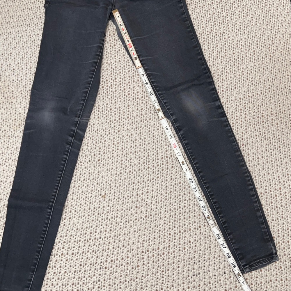 Levi's Premium Mile High Super Skinny Jeans Charcoal Black Women Size 27 - Picture 6 of 9